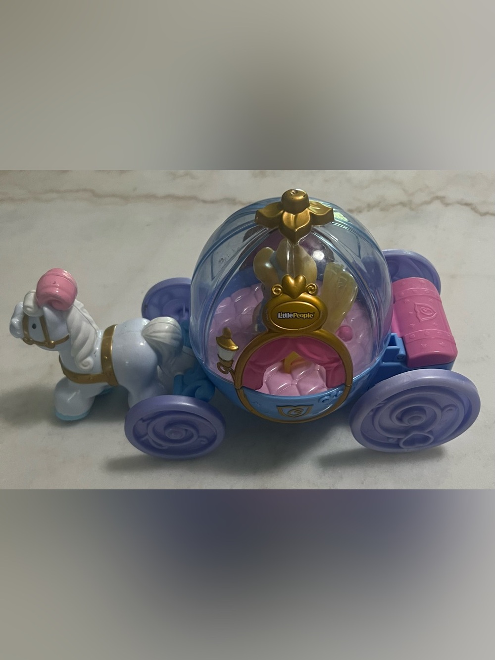 2012 Fisher Price Little People Disney  Lights And Sound CINDERELLA'S Carriage